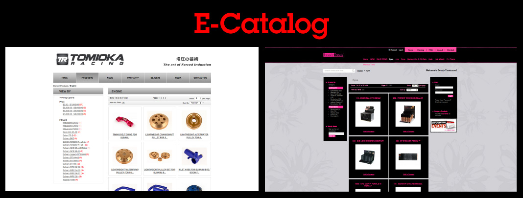 Online sample websites catalog