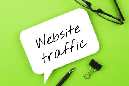Website Traffic green banner