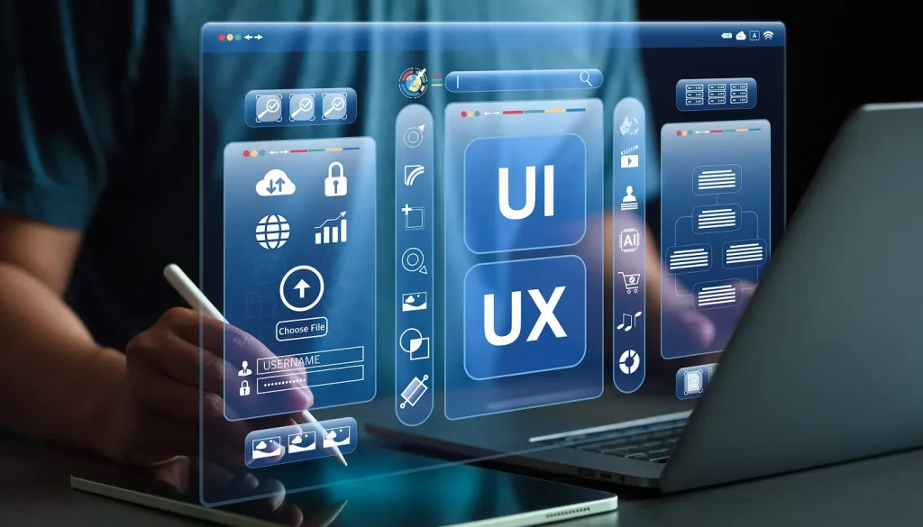 UIUX design interface for a technical manufacturing website